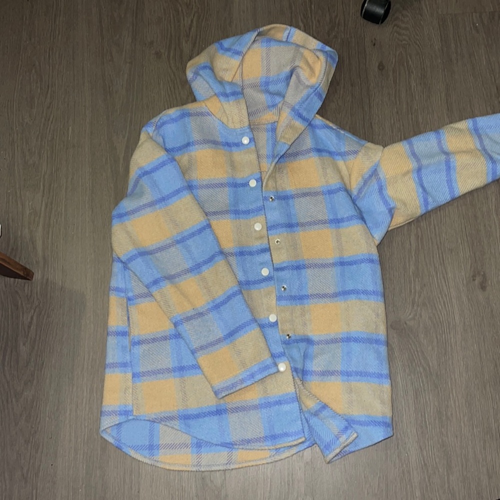 Plaid wildflowers jacket